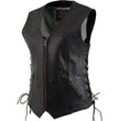 Milwaukee Leather Women's Mistress Black Side Lace Leather Motorcycle Vest - LKL4714