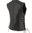 Milwaukee Leather Women's Mistress Black Side Lace Leather Motorcycle Vest - LKL4714