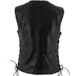 Milwaukee Leather Women's Mistress Black Side Lace Leather Motorcycle Vest - LKL4714