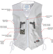 Milwaukee Leather Women's Mistress Black Side Lace Leather Motorcycle Vest - LKL4714