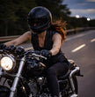 Milwaukee Leather Women's Gemma Black Leather Motorcycle Vest with Side Laces - LKL4716