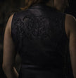 Milwaukee Leather Women's Gemma Black Leather Motorcycle Vest with Side Laces - LKL4716