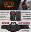 Milwaukee Leather Women's Gemma Black Leather Motorcycle Vest with Side Laces