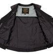 Milwaukee Leather Women's Gemma Black/Red Leather Motorcycle Vest with Side Laces - LKL4718