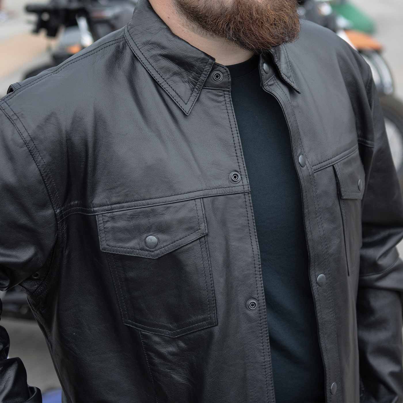 Milwaukee Leather LKM1600 Men's Black Lightweight Casual Biker