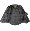 Milwaukee Leather LKM1601 Men's Suave Lightweight Leather Shirt - Black Cowhide Snap Front Riding Overshirt