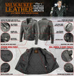 Milwaukee Leather LKM1701 Men's Classic Side Laced Black Motorcycle Premium Leather Jacket with CE Armor Protection