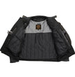 Milwaukee Leather LKM17015 Men's Premium Black Leather Vented Racer Style Motorcycle Bker Jacket w/ CE Armor