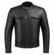 Milwaukee Leather Men's 'The Racer' Premium Black Leather Vented Racer Style Motorcycle Biker Jacket w/ CE Armor - LKM17015
