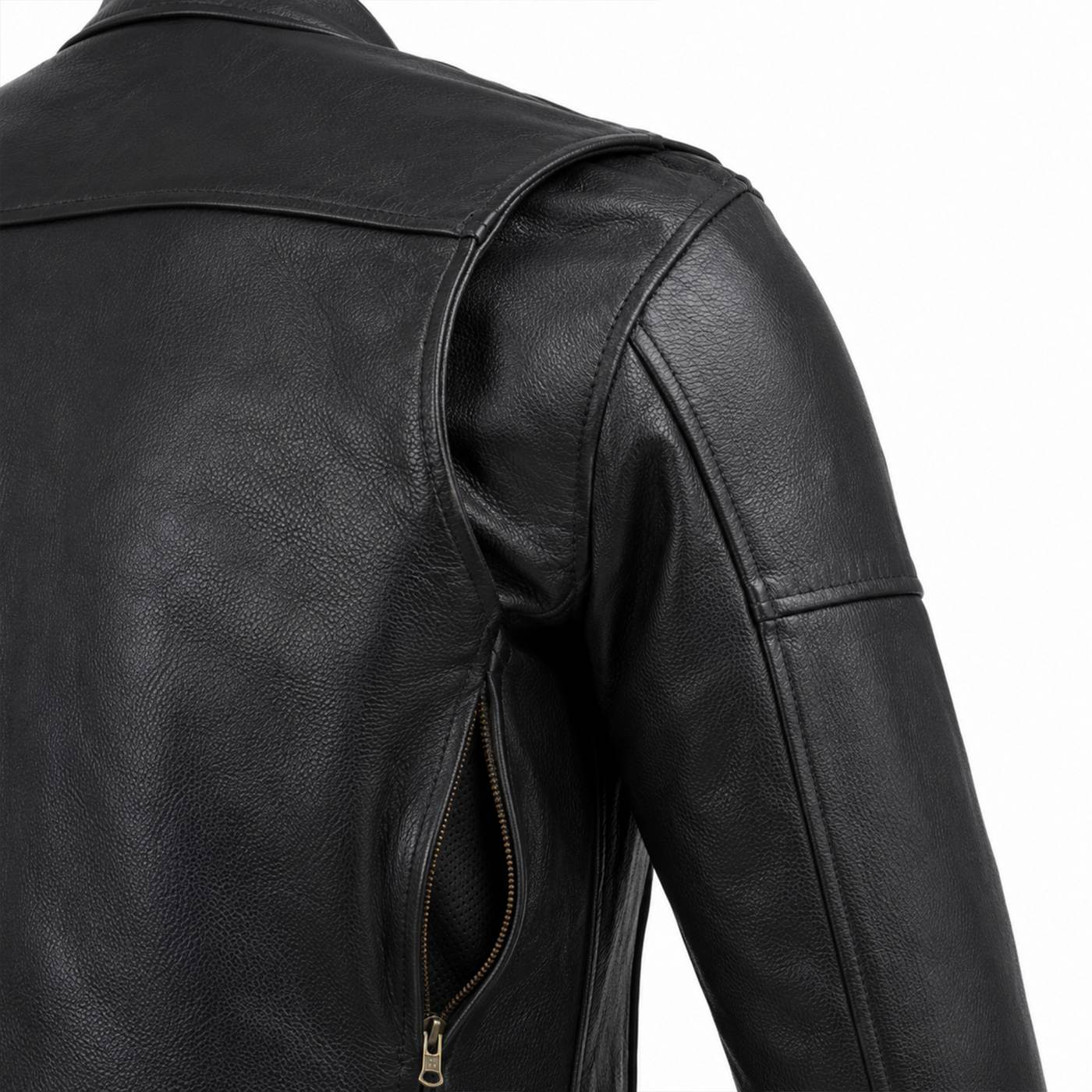 Milwaukee Leather Men's 'The Racer' Premium Black Leather Vented Racer Style Motorcycle Biker Jacket w/ CE Armor - LKM17015