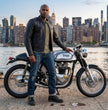 Milwaukee Leather Men's 'The Racer' Premium Black Leather Vented Racer Style Motorcycle Biker Jacket w/ CE Armor - LKM17015