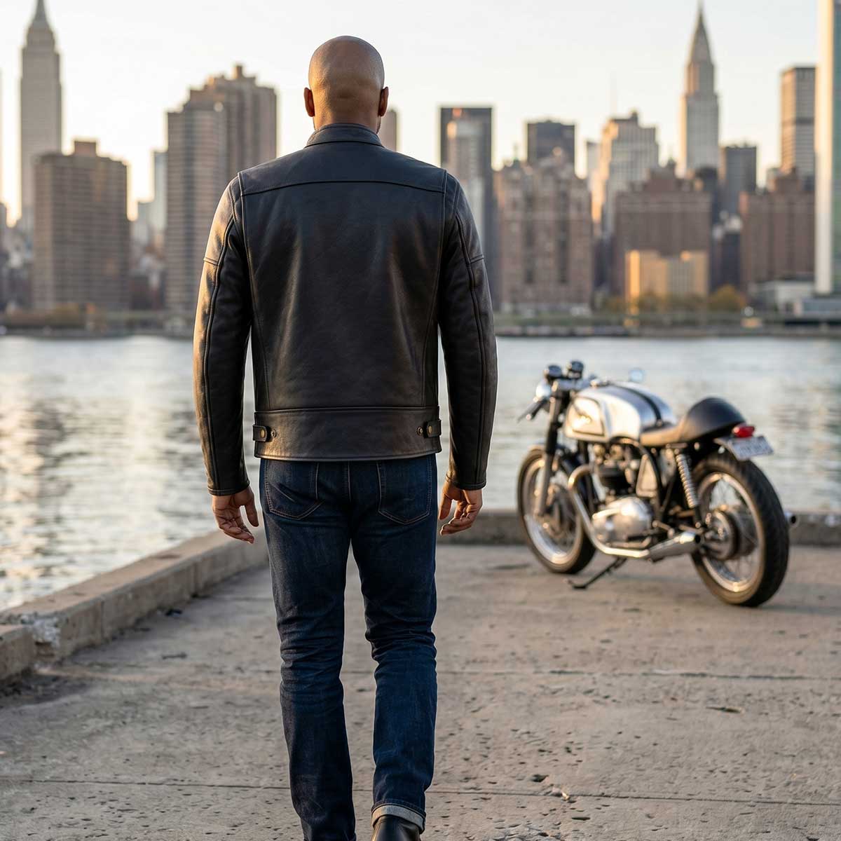 Milwaukee Leather Men's 'The Racer' Premium Black Leather Vented Racer Style Motorcycle Biker Jacket w/ CE Armor - LKM17015