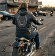 Milwaukee Leather Men's Alibi Black Leather Motorcycle Jacket w/ CE Armor, Removable Hoodie - LKM17021