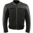 Milwaukee Leather Men's Chaos Black Leather Motorcycle Jacket w/ CE Armor, Reflective Panels, Vents - LKM17022