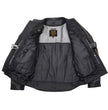 Milwaukee Leather Men's Endo Black Leather Motorcycle Jacket w/ CE Armor, Reflective Panels, Vents - LKM17023