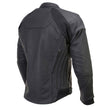 Milwaukee Leather Men's Endo Black Leather Motorcycle Jacket w/ CE Armor, Reflective Panels, Vents - LKM17023