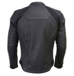Milwaukee Leather Men's Endo Black Leather Motorcycle Jacket w/ CE Armor, Reflective Panels, Vents - LKM17023