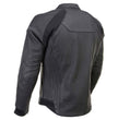 Milwaukee Leather Men's Endo Black Leather Motorcycle Jacket w/ CE Armor, Reflective Panels, Vents - LKM17023