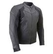 Milwaukee Leather Men's Endo Black Leather Motorcycle Jacket w/ CE Armor, Reflective Panels, Vents - LKM17023