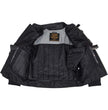 Milwaukee Leather Men's Stryde Black and Grey Matte Finish Racer Leather Motorcycle Jacket - LKM17024