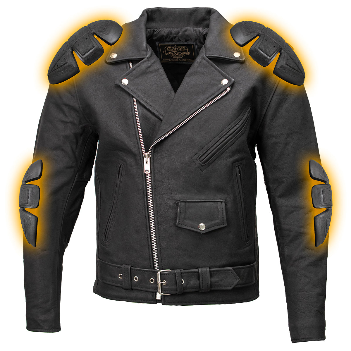 Milwaukee Leather LKM1702 Men's Vintage Flat Black Motorcycle