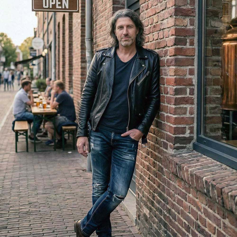 Milwaukee Leather LKM1703 Men's Classic Black Premium Leather Motorcycle Biker Rider Jacket