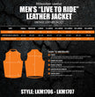 Milwaukee Leather Men's Live to Ride Classic Premium Leather CE Armored Motorcycle Jacket - Side Lace - LKM1706