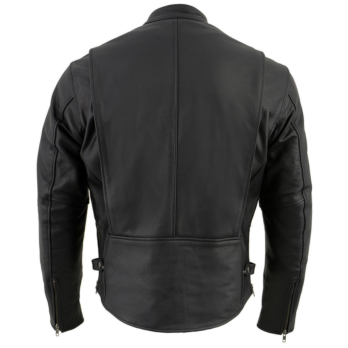 Milwaukee Leather LKM1710 Men's Black Classic Scooter Style