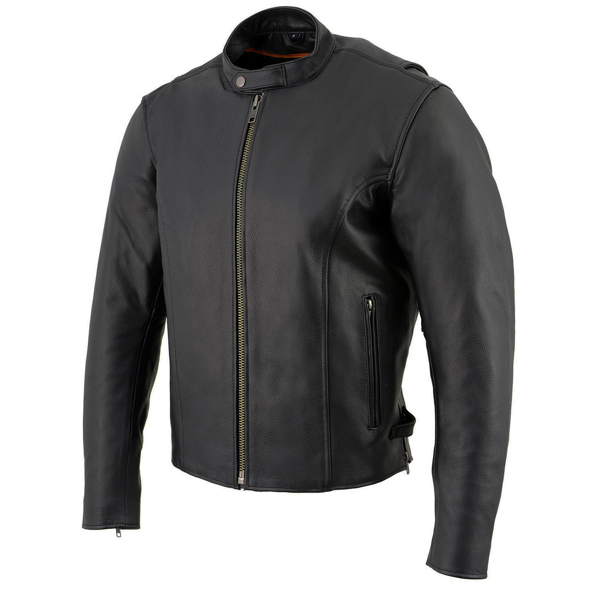 Milwaukee Leather LKM1710 Men's Black Classic Scooter Style