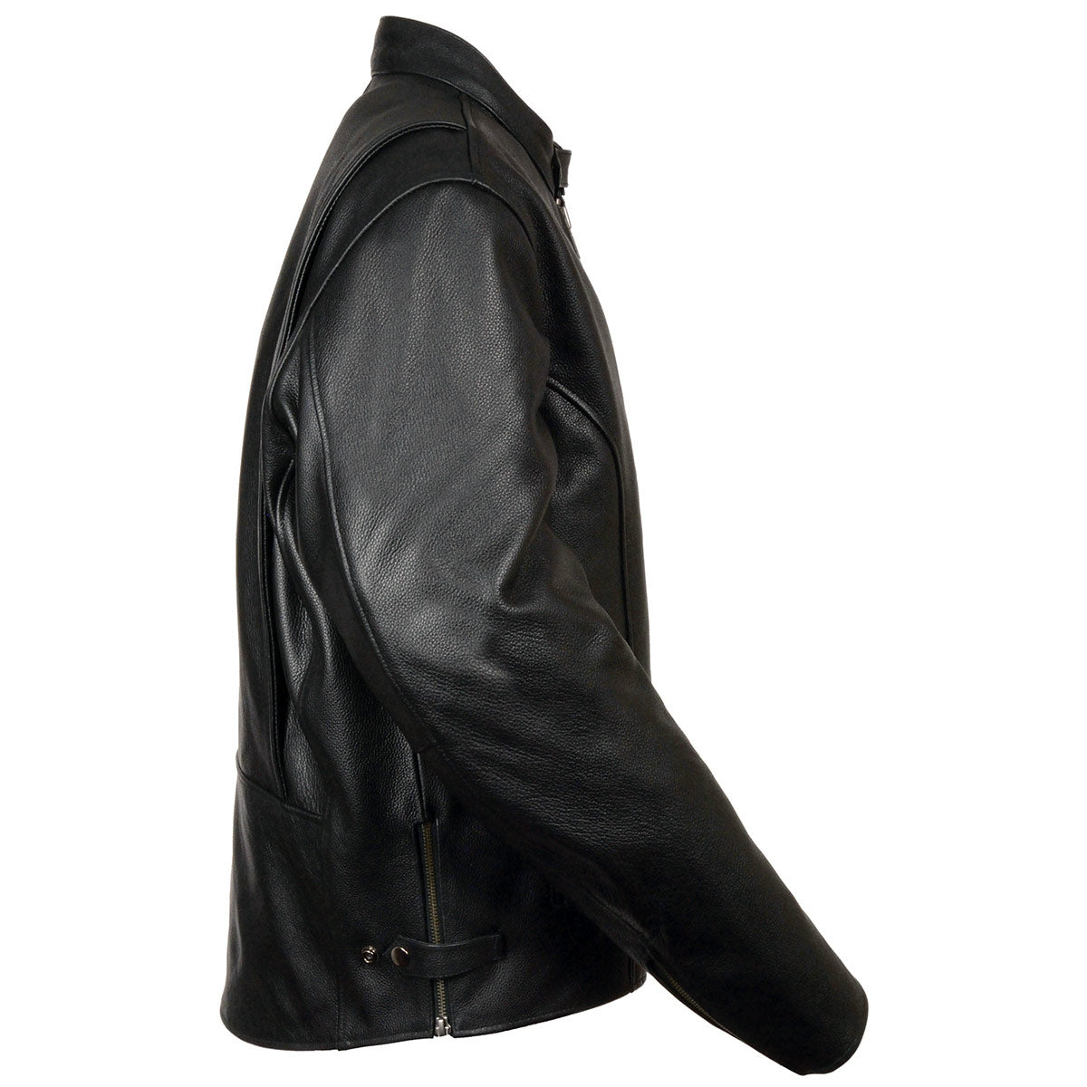 Milwaukee Leather LKM1710 Men's Black Classic Scooter Style