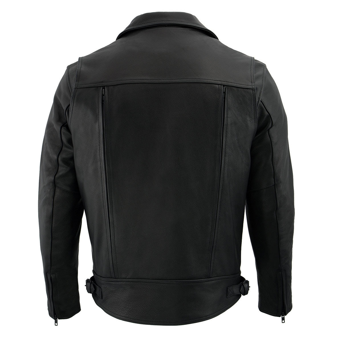 Milwaukee Leather LKM1720 Men's Black Premium Leather Motorcycle