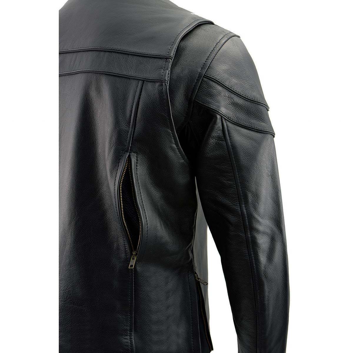 Milwaukee Leather Men's Black Leather Sporty Crossover Scooter