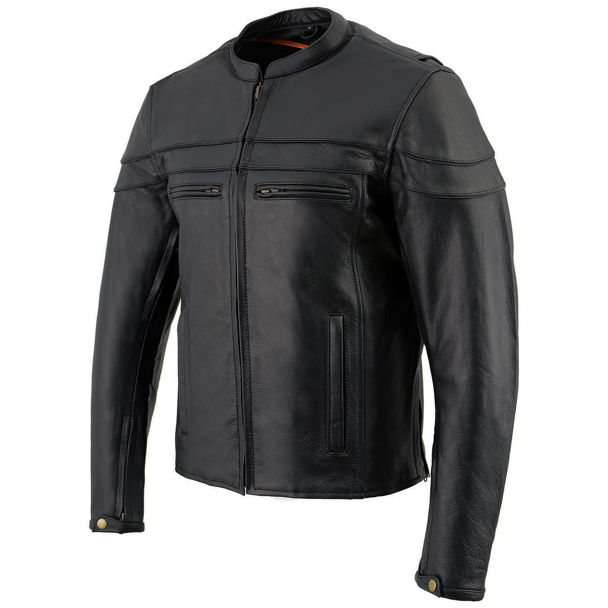 Milwaukee Leather Men's Black Leather Sporty Crossover Scooter