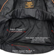 Milwaukee Leather LKM1725 Men's Black Leather Sporty Crossover Scooter Motorcycle Jacket w/ Reflective Piping