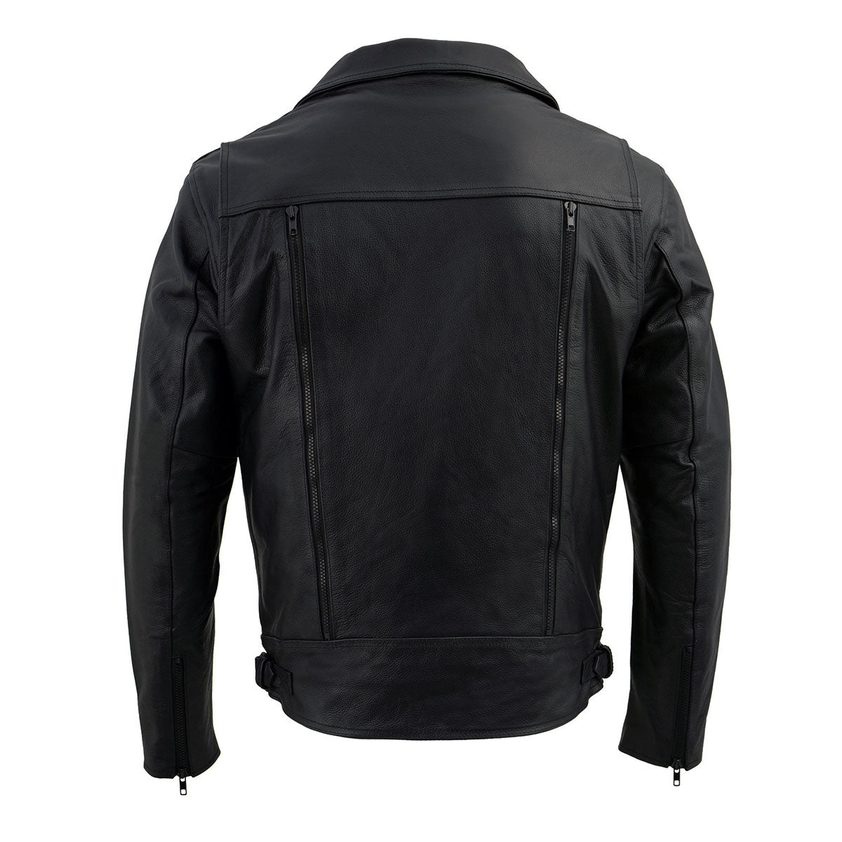 Milwaukee Leather LKM1760 Men's Black Leather Motorcycle Riders