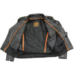Milwaukee Leather LKM1775 Men's Black Leather Vintage Brando Style Motorcycle Riders Jacket with Side Laces