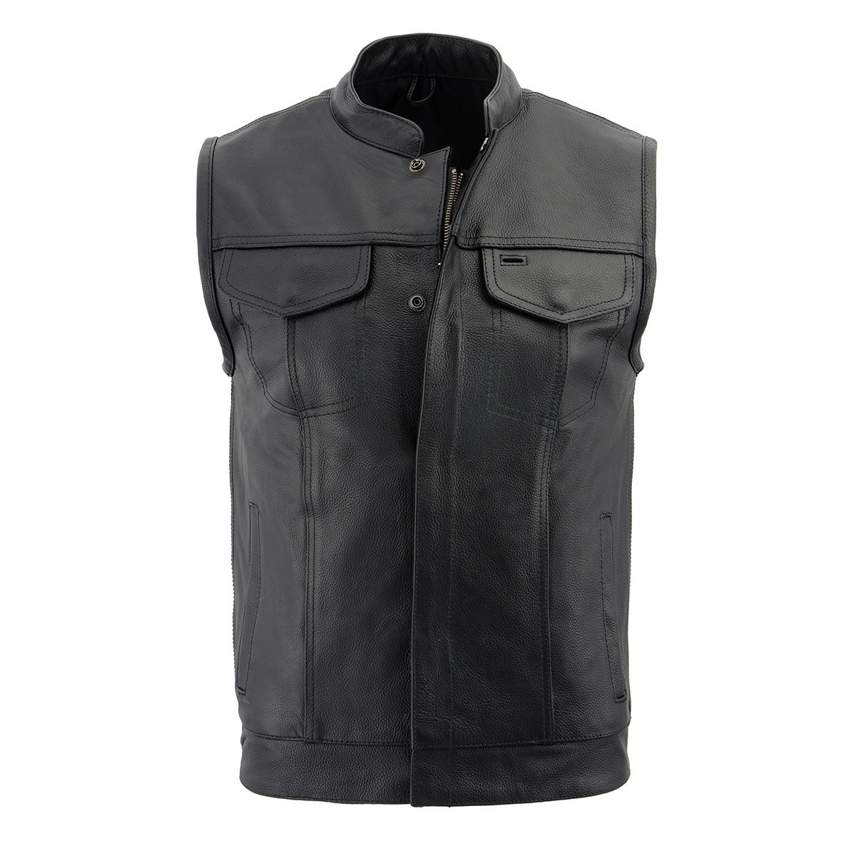 Milwaukee Leather LKM3713 Men's Black Leather Club Style