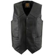 Milwaukee Leather Men's Black Western Style Style Motorcycle Vest - LKM3775