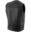 Milwaukee Leather Men's Black Western Style Style Motorcycle Vest - LKM3775