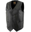 Milwaukee Leather Men's Black Western Style Style Motorcycle Vest - LKM3775