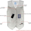 Milwaukee Leather Men's Black Western Style Style Motorcycle Vest - LKM3775