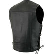 Milwaukee Leather Men's Classic ‘Side Laced Black Western Style Motorcycle Vest - LKM3776