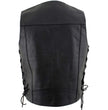 Milwaukee Leather Men's Classic ‘Side Laced Black Western Style Motorcycle Vest - LKM3776