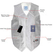 Milwaukee Leather Men's Black Classic Western Style Motorcycle Leather Rider Vest - LKM3778