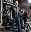 Milwaukee Leather Men's Black Classic Western Style Side Laced Motorcycle Leather Vest - LKM3779