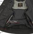 Milwaukee Leather Men's Barrage Flat Black Leather Motorcycle Club Style Vest - LKM3790