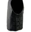 Milwaukee Leather Men's Creeper Black Triple Strap Leather Motorcycle Vest - LKM3791