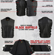 Milwaukee Leather Men's Creeper Black Triple Strap Leather Motorcycle Vest - LKM3791