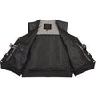 Milwaukee Leather Men's Road King Black Cowhide Leather Motorcycle Vest - LKM3793