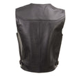 Milwaukee Leather Men's Road King Black Cowhide Leather Motorcycle Vest - LKM3793